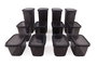 Hermia Set de Cajas de Almacenaje de 12 Piezas, Antracita